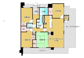 間取り：4LDK / 床面積：m² / バルコニー：28.89m²