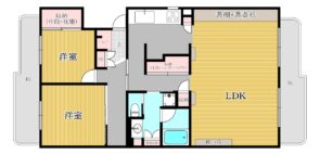 間取り：2LDK / 床面積：79.43m² / バルコニー：15.84m²